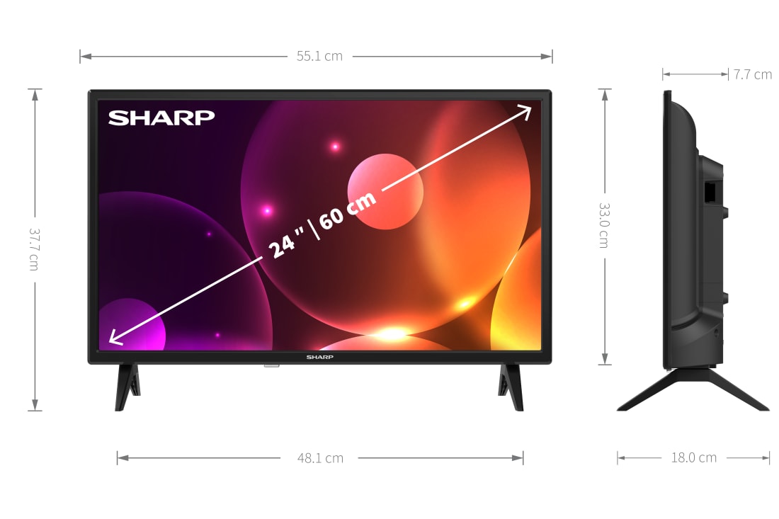 Non-Smart TV HD/Full HD - 24" HD READY