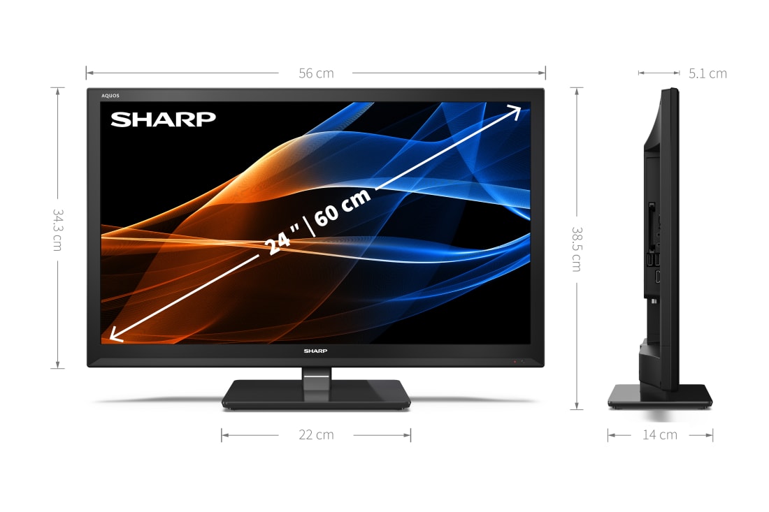 Non-smart-tv HD/Full HD - 24" HD READY TV