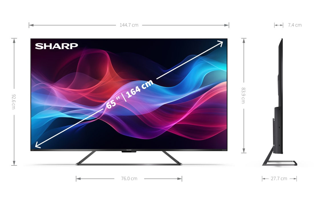 65” 4K Ultra HD 144Hz QLED SHARP Google TV™ | 65GR8465E