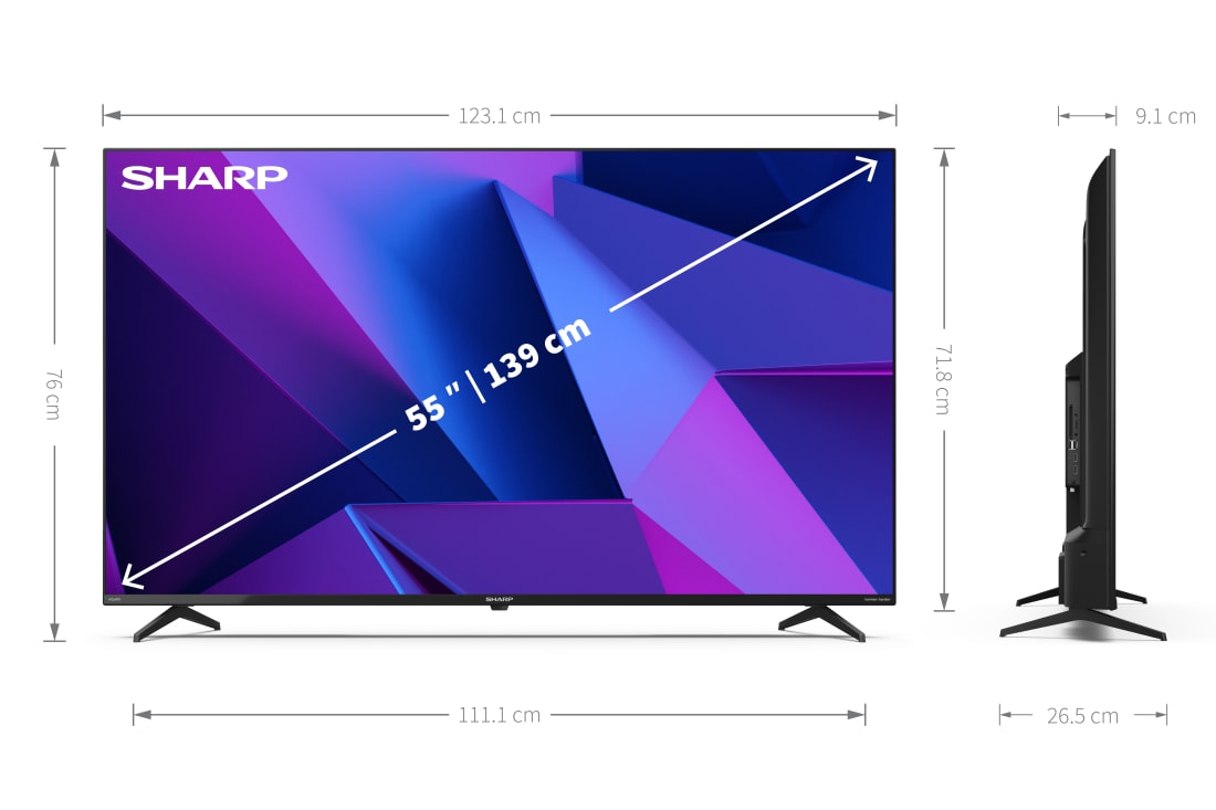 Android-TV, 4K UHD - 55" 4K ULTRA HD ANDROID TV™