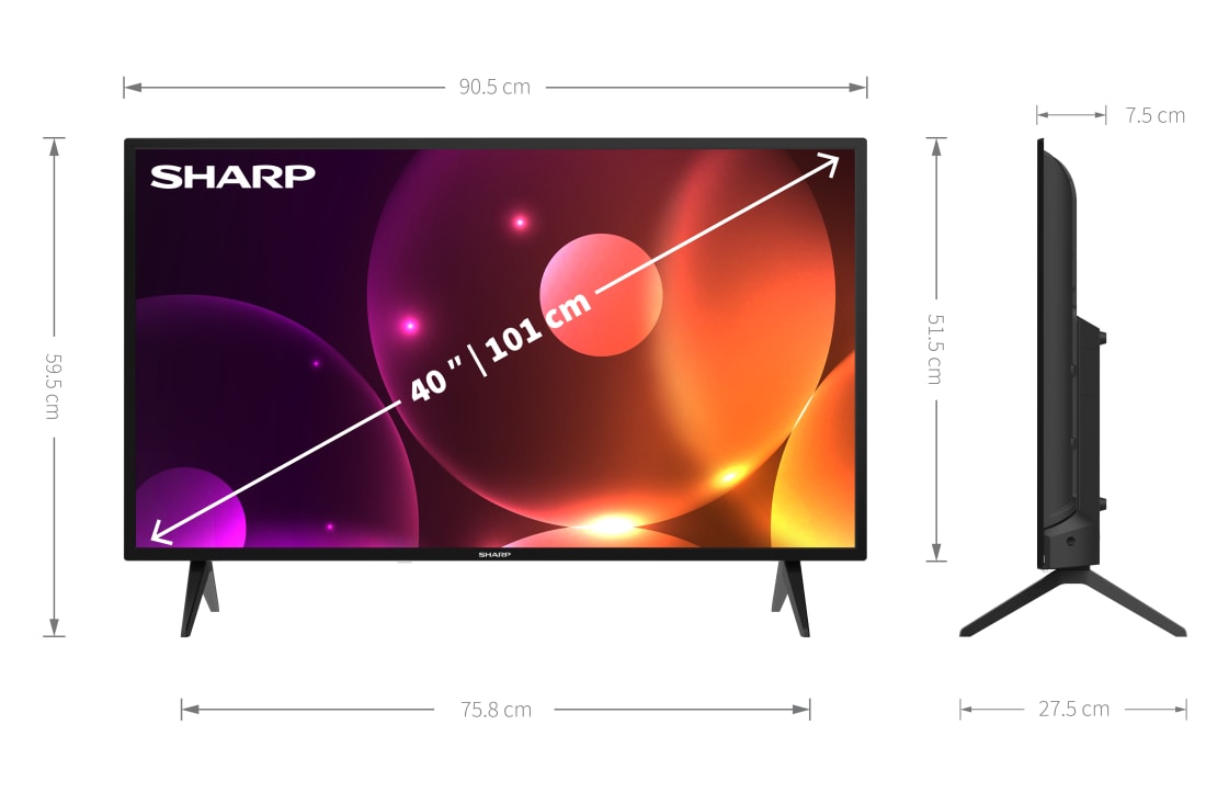 Non-smart-tv HD/Full HD - 40" FULL HD TV