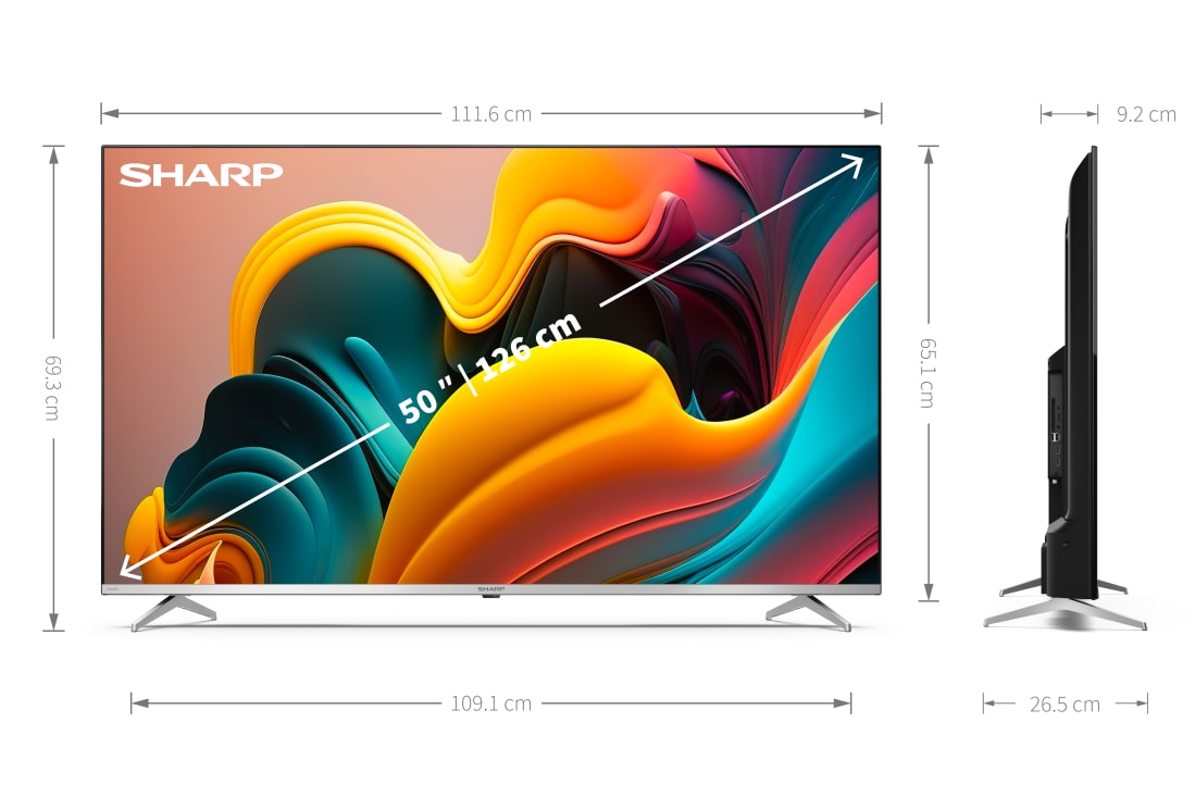 Android TV 4K UHD - ANDROID TV™ SHARP ULTRA HD de 50" 4K QUANTUM DOT