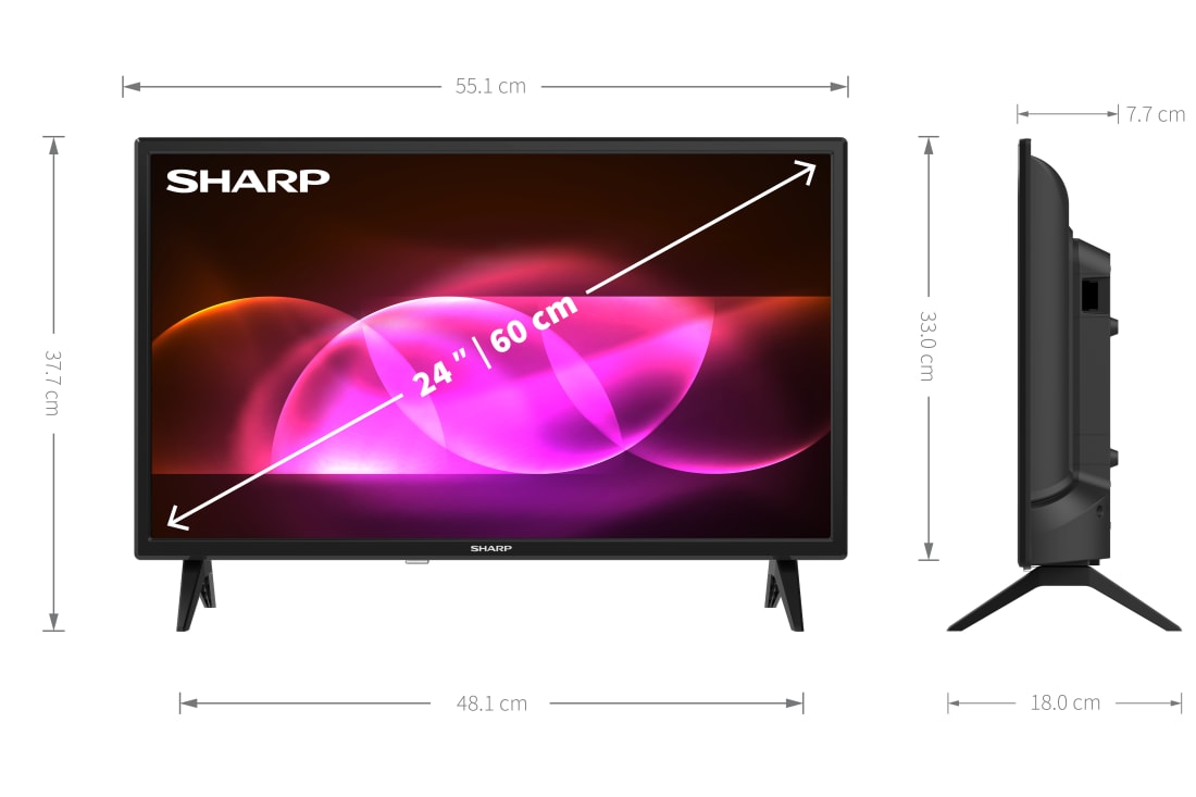 TV HD/Full HD, exceto Smart TV - 24" HD READY TV