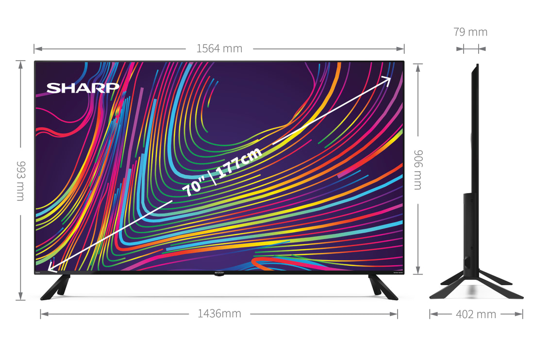 Android-TV, 4K UHD - 70 ZOLL 4K ULTRA HD SHARP ANDROID TV™