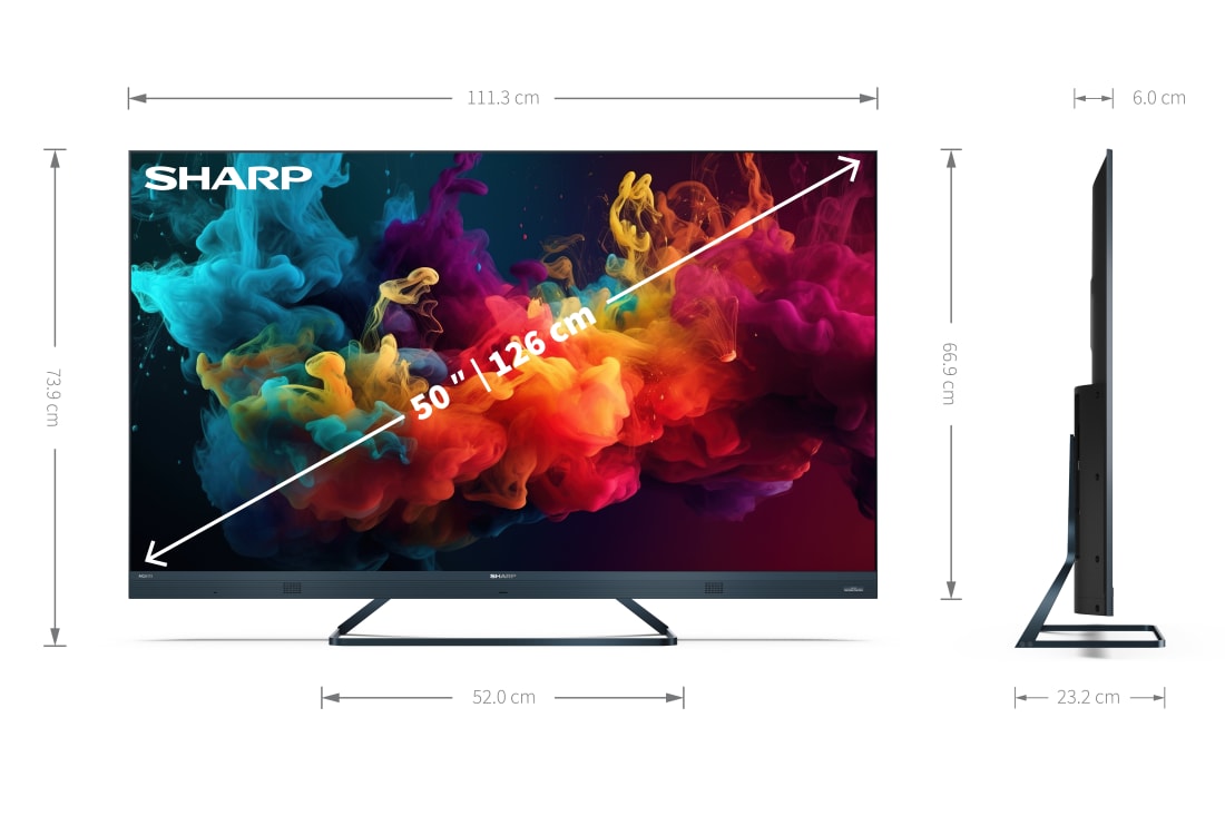 Google TV 4K UHD - 50" 4K ULTRA HD 144Hz QUANTUM DOT SHARP GOOGLE TV™