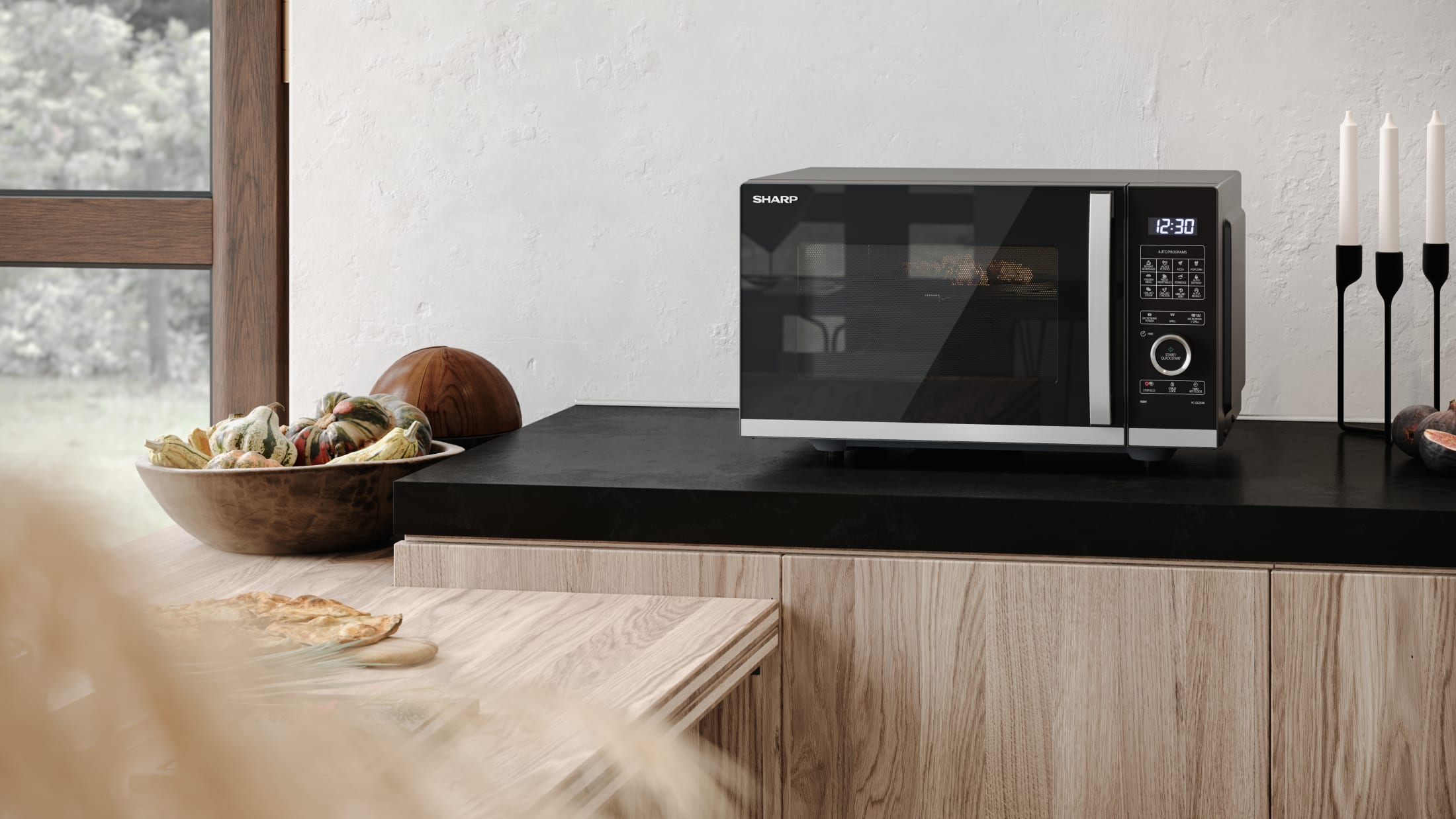Grill Microwave Oven with Semi Digital Control