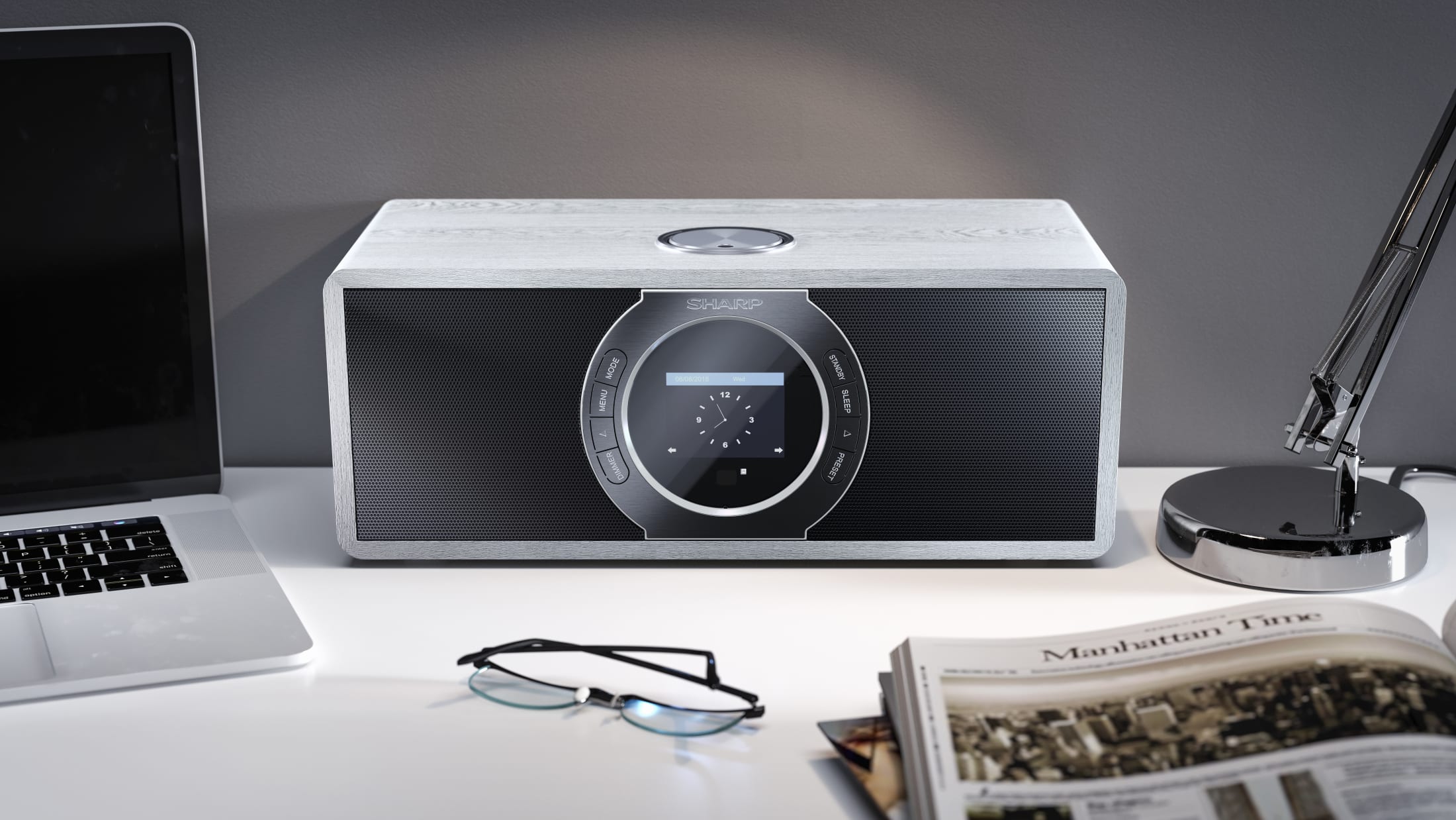 Stereo Internet-/Digitalradio DAB/DAB+/FM with RDS, 30 W, Spotify, Bluetooth and 60 station memory.