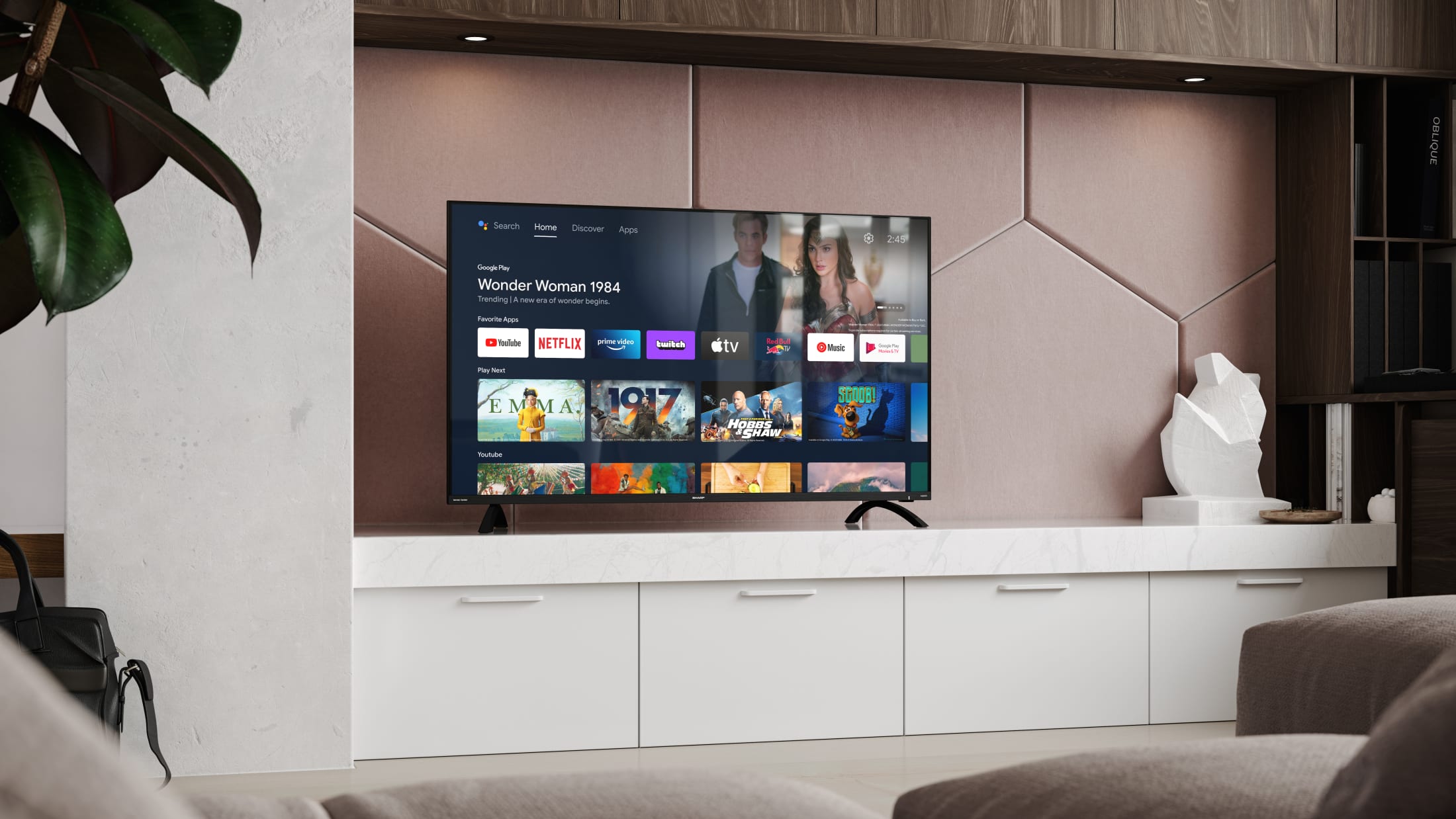 A 50EN2EA é uma Android TV™ LED 4K Ultra High Definition sem moldura com funcionalidade multimédia excecional.