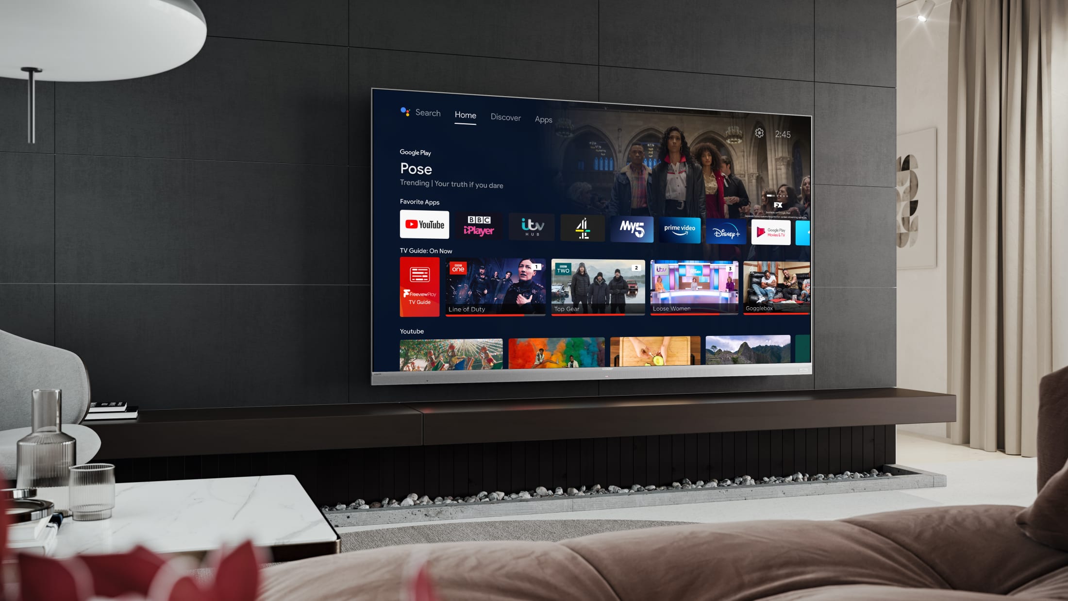 The 65EQ4KA is a 4K Ultra High Definition Frameless Quantum Dot Sharp Android TV™ with exceptional multimedia functionality.