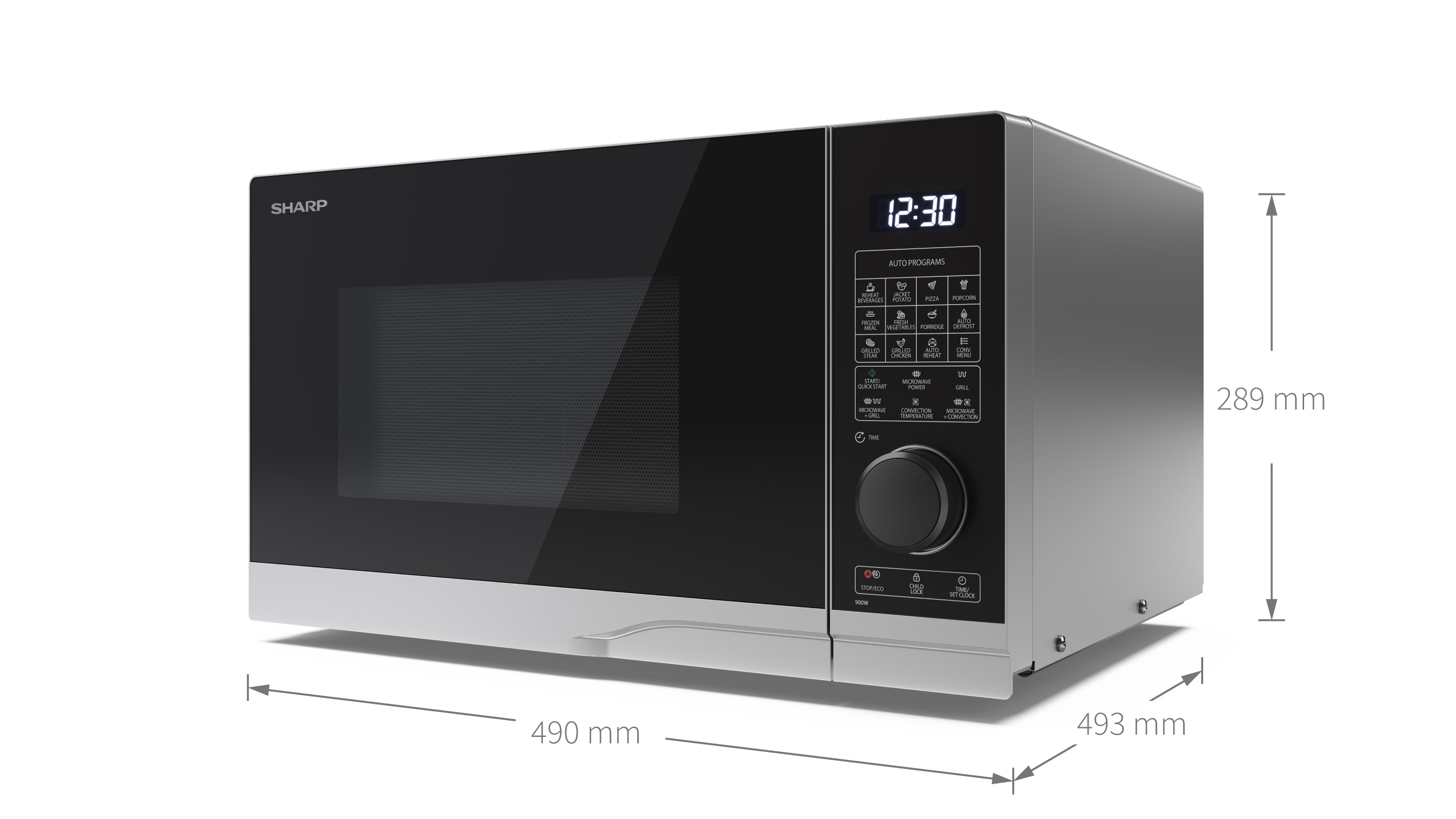 Four à micro-ondes de 25 litres avec gril et convection - YC-PC254AE-S