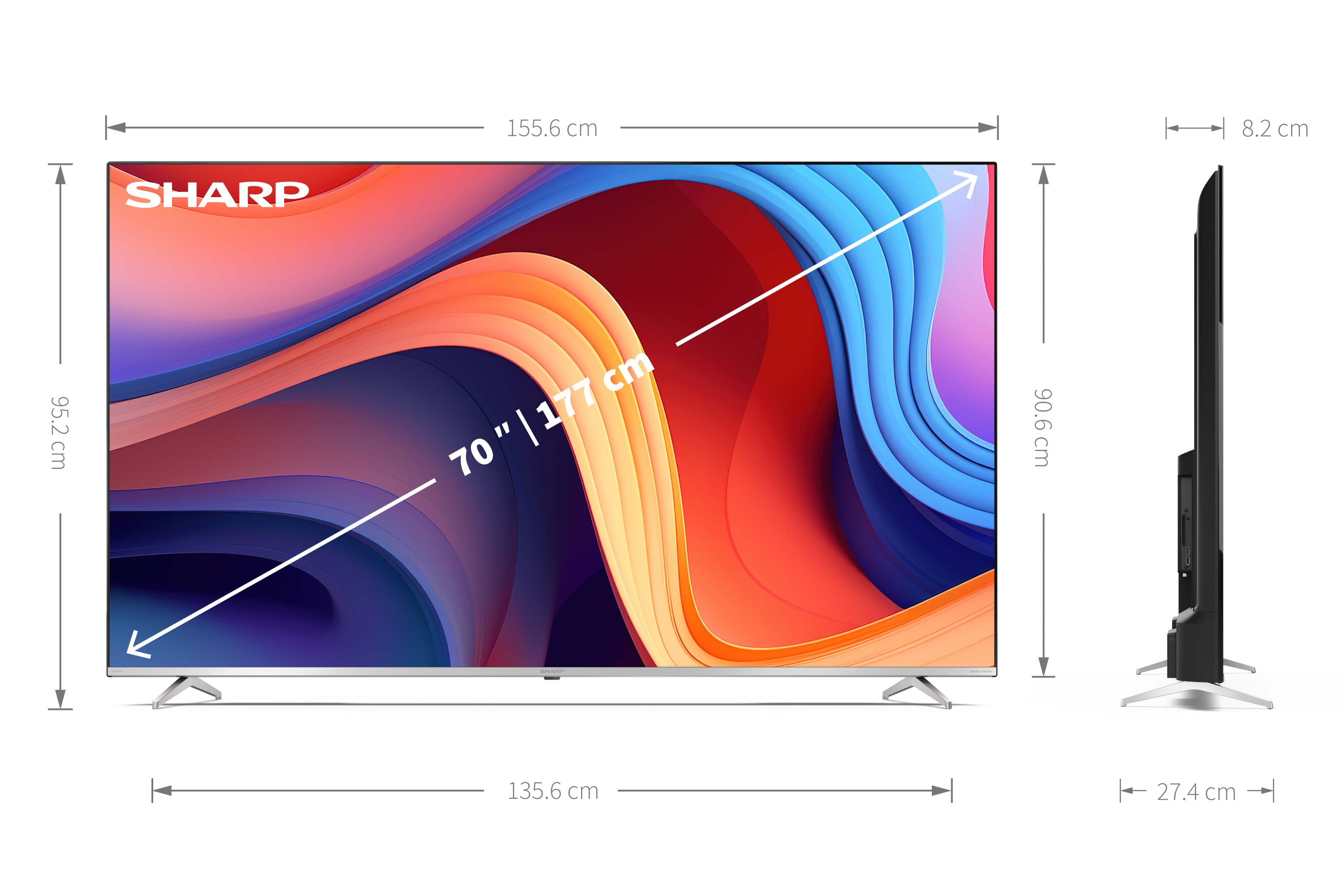 Google TV 4K UHD - 70" 4K ULTRA HD QLED SHARP GOOGLE TV™