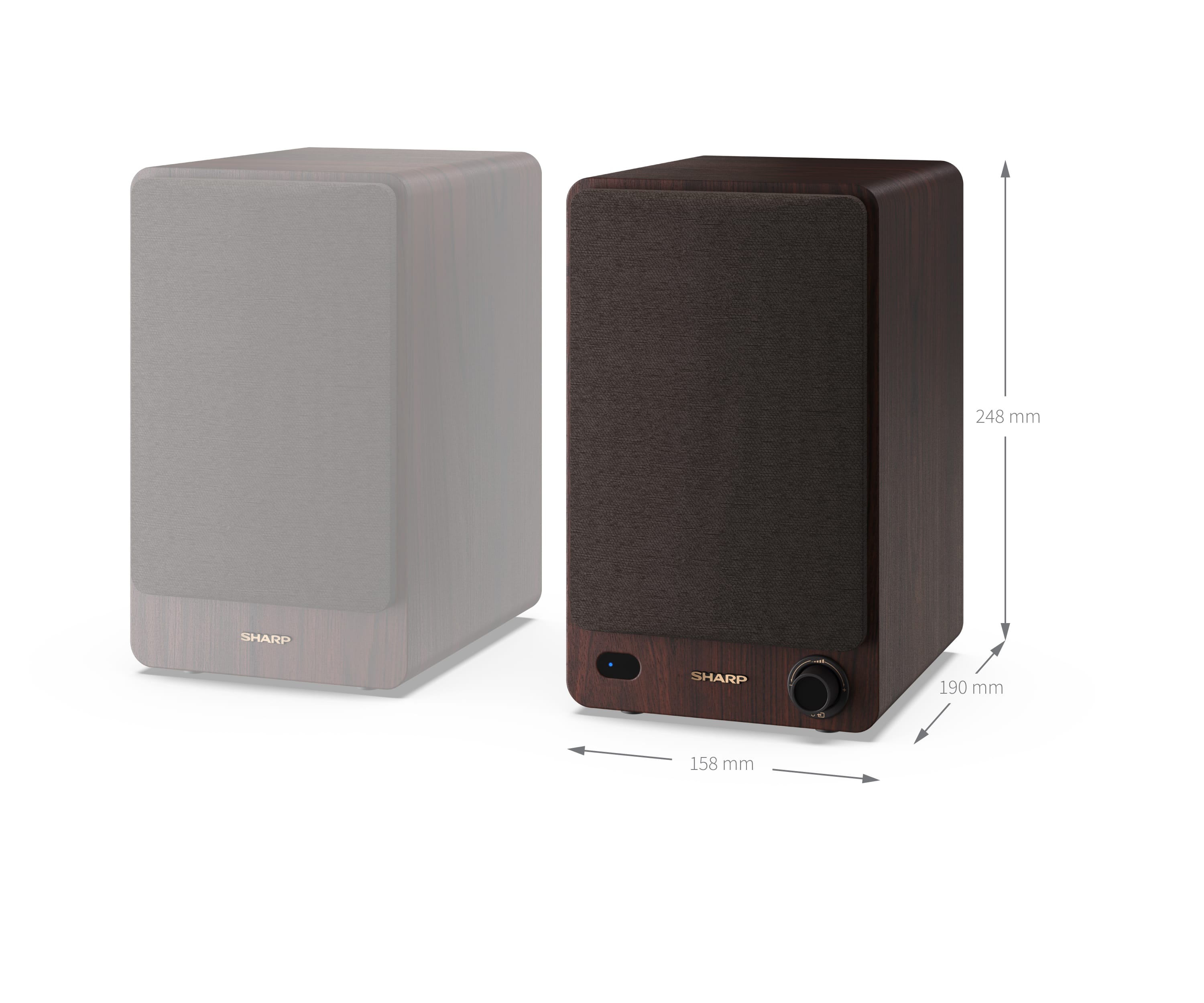 BOOKSHELF SPEAKERS - BROWN - CP-SS30(BR)