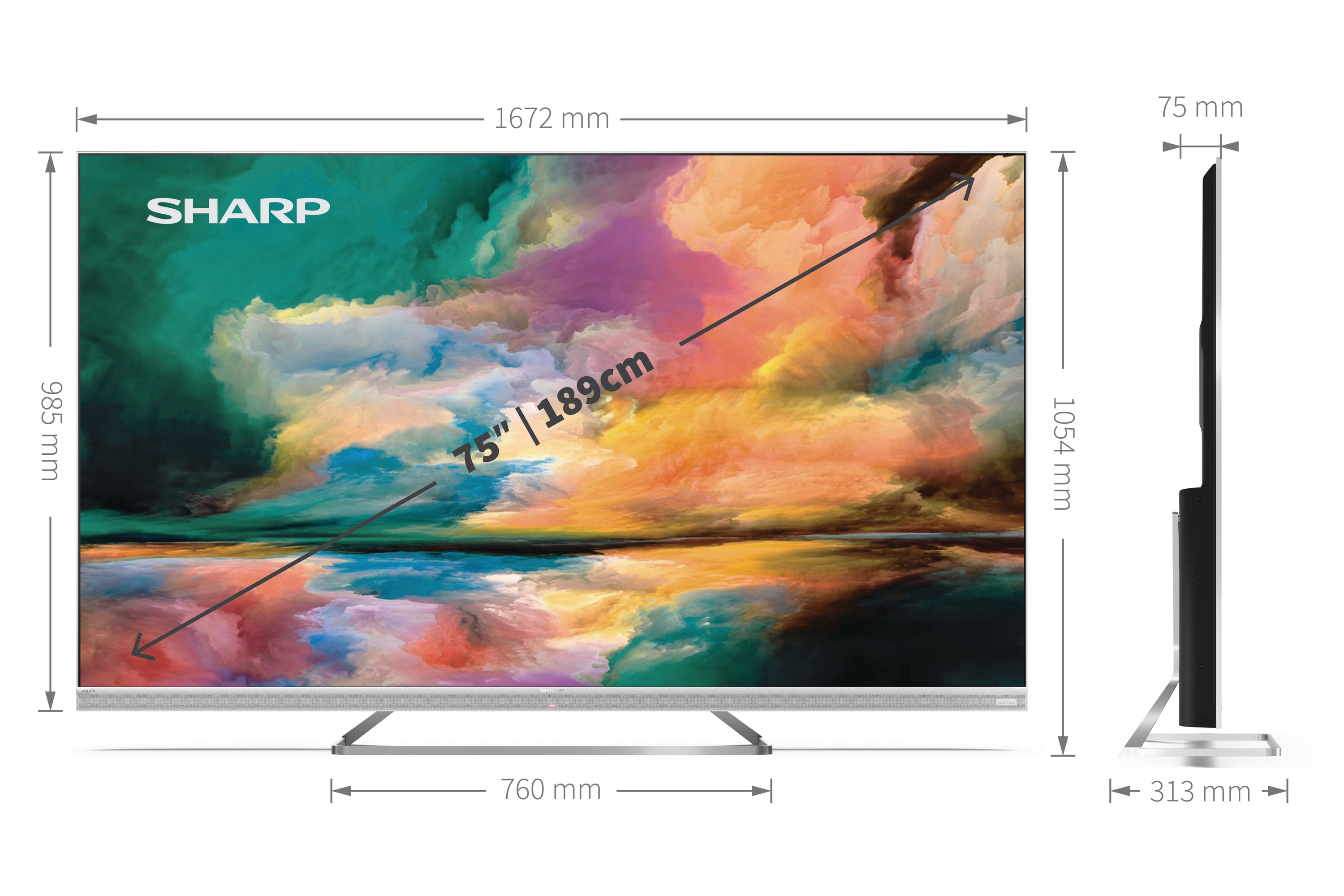Android TV 4K UHD - 75" 4K ULTRA HD QUANTUM DOT SHARP ANDROID TV™