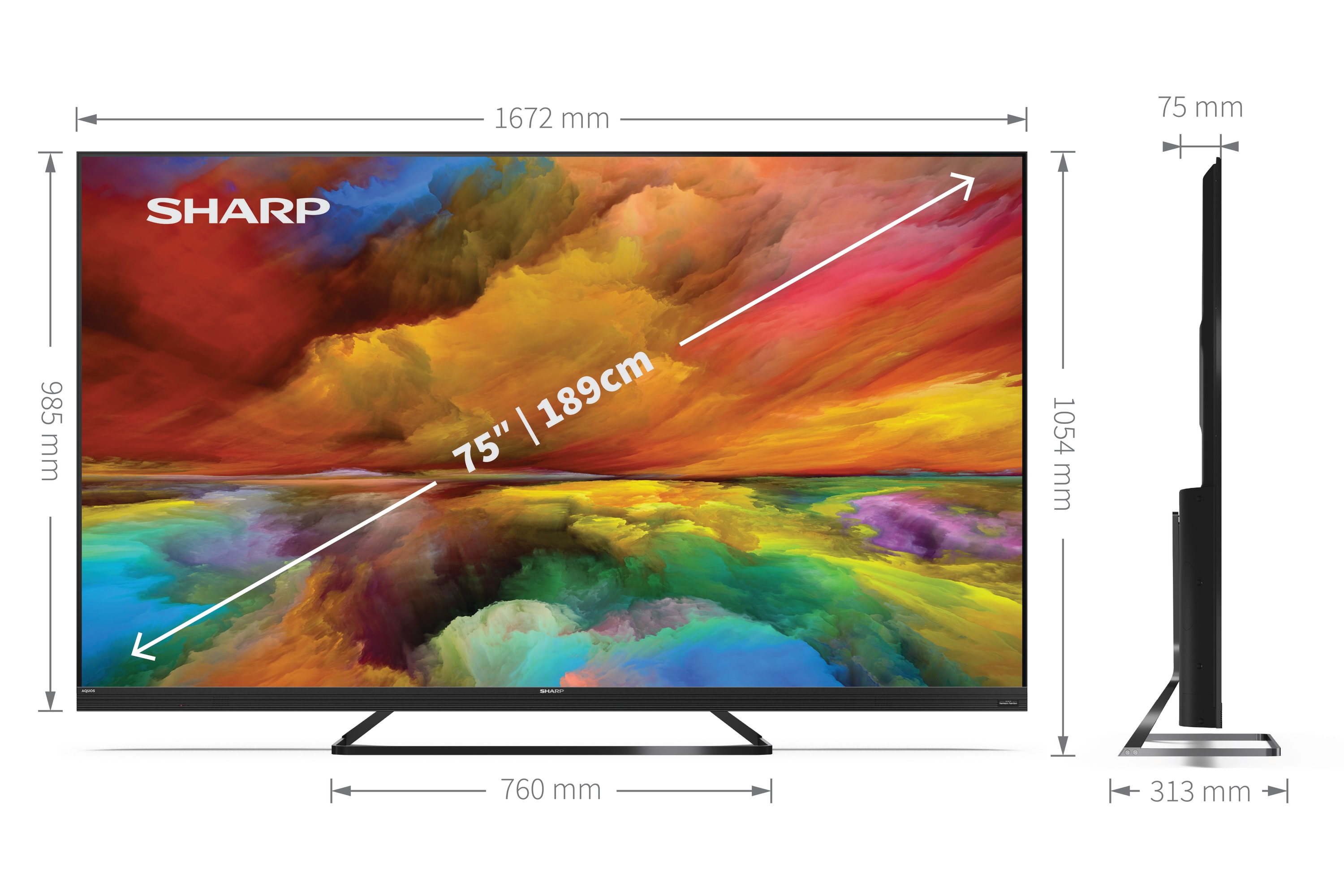 Android TV 4K UHD - 4K ULTRA HD QUANTUM DOT SHARP ANDROID TV™ de 75"