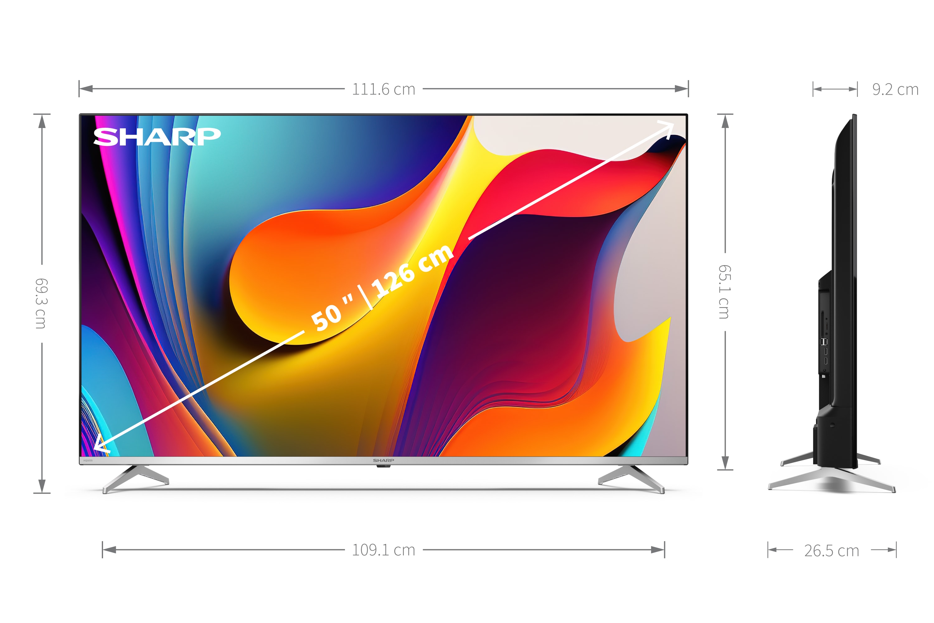 Android TV 4K UHD - ANDROID TV™ SHARP 50" 4K ULTRA HD QUANTUM DOT