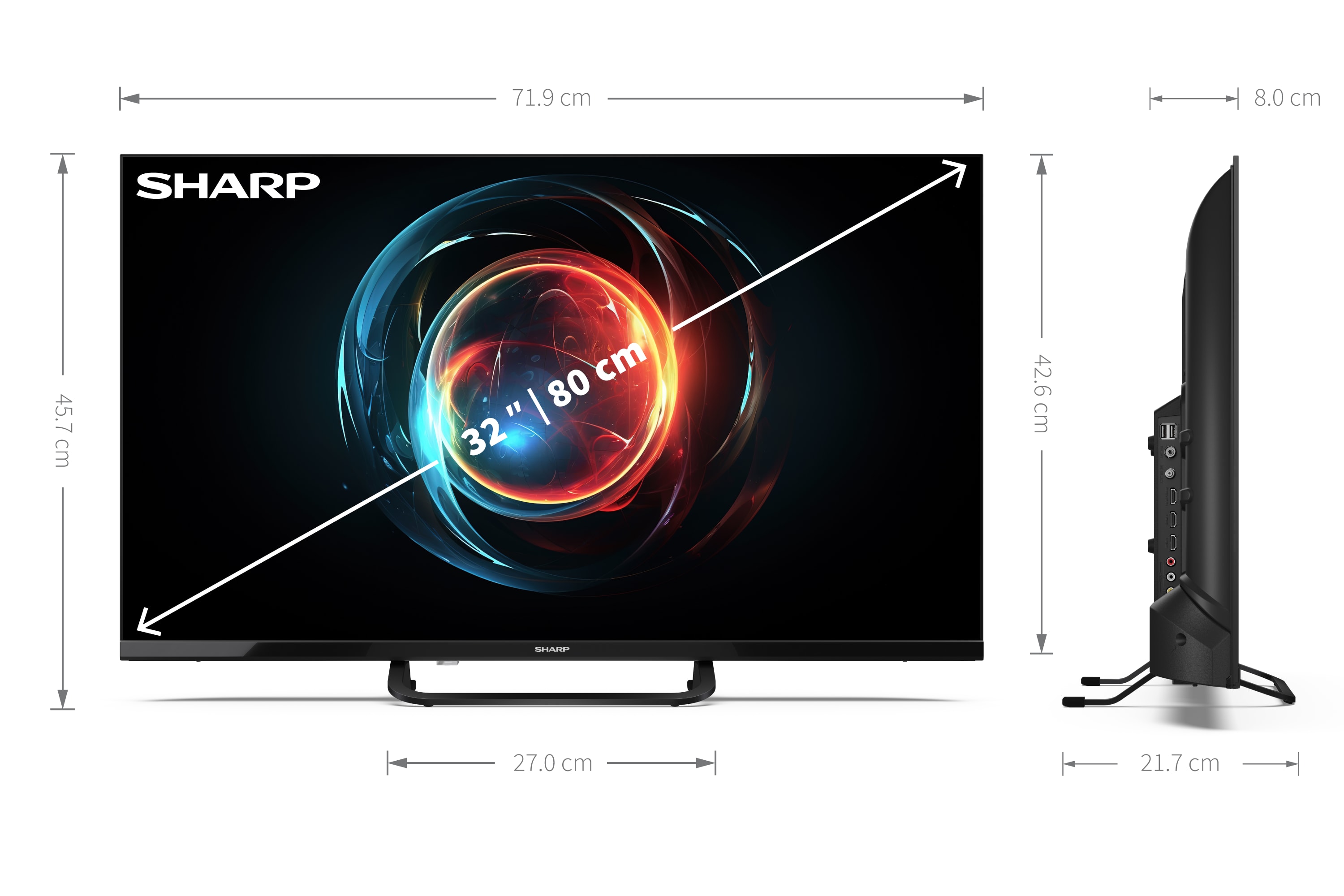 Android-TV, HD/Full HD - 32" FULL HD SHARP ANDROID TV™