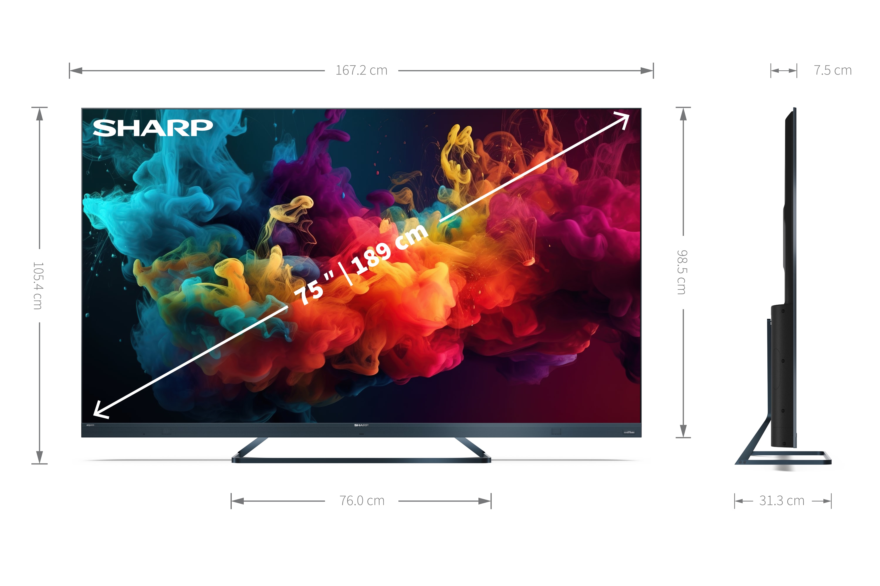 Google TV 4K UHD - GOOGLE TV™ SHARP 75" 4K ULTRA HD 144Hz QUANTUM DOT