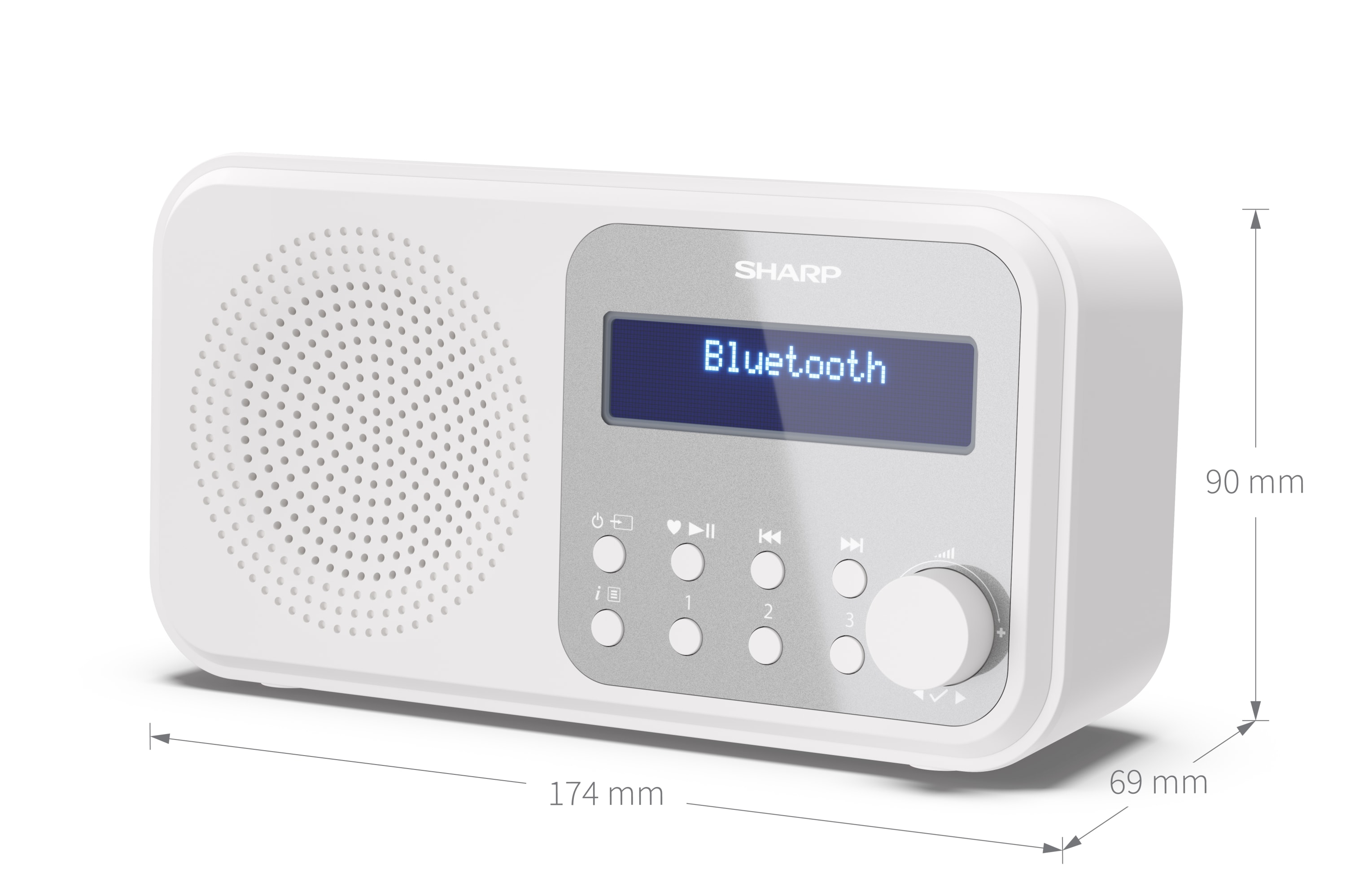 TOKYO PORTABLE DIGITAL RADIO - SNOWY WHITE - DR-P420(WH)