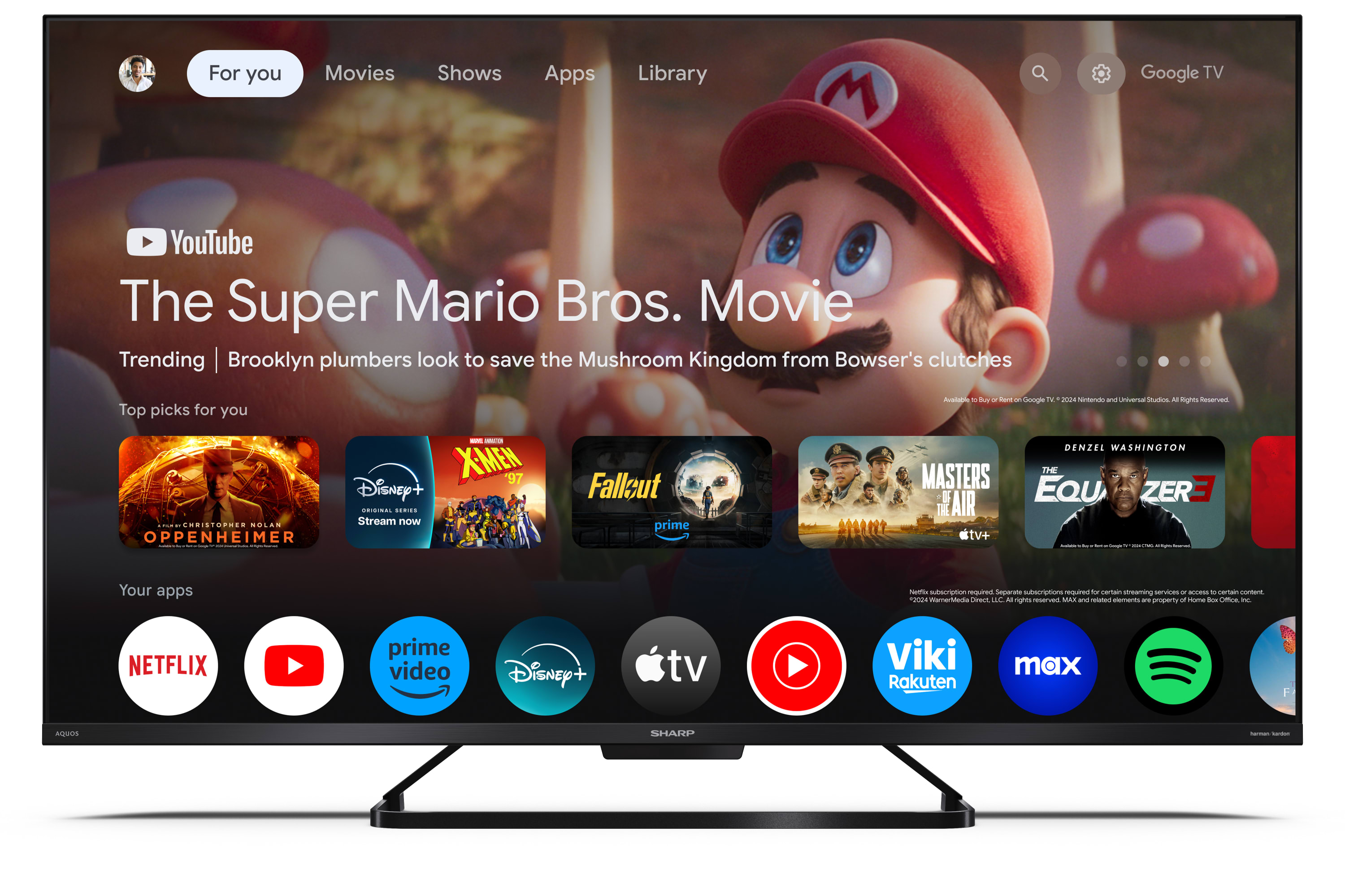 Google TV 4K UHD - 43” 4K Ultra HD 144Hz QLED Sharp Google TV™