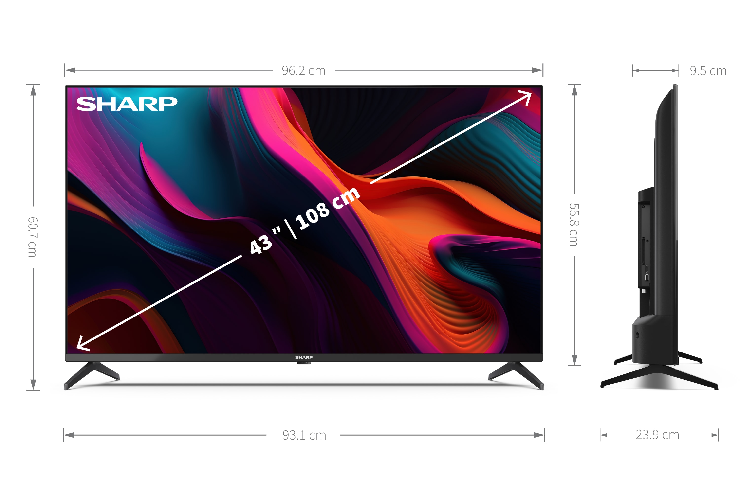 Google TV 4K UHD - 43 ZOLL 4K ULTRA HD LED SHARP GOOGLE TV™