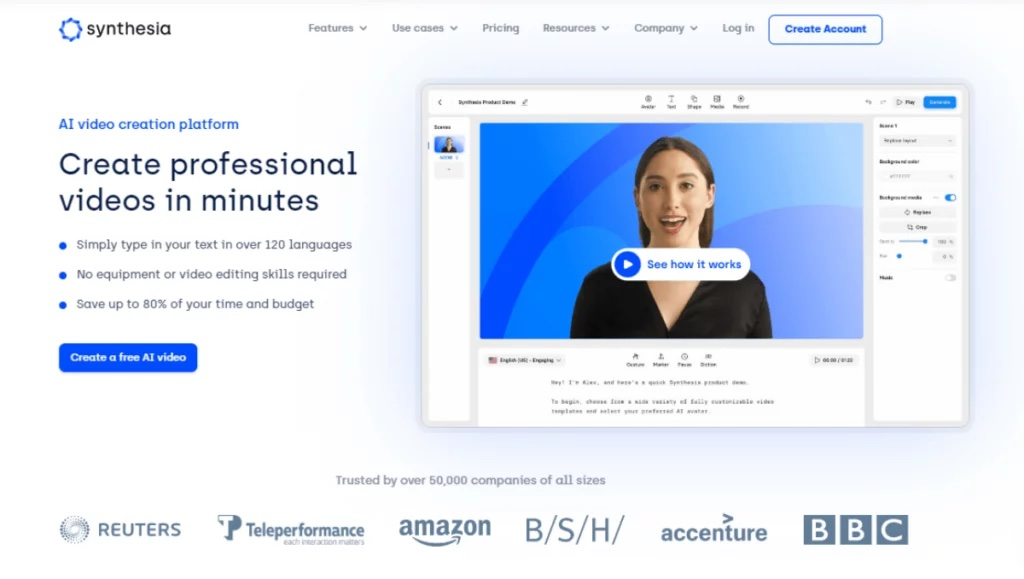 Synthesia for AI-Driven Video Presentations