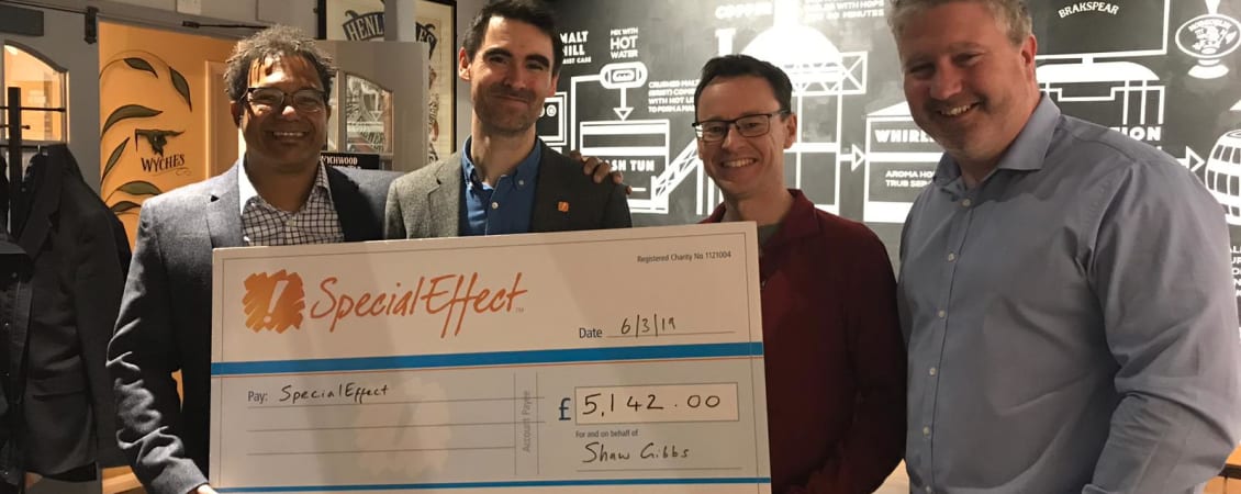 Shaw Gibbs raise over £5k for Special Effect - news article image