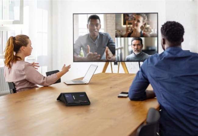 SHC Group professional audio visual installation with Crestron video conferencing