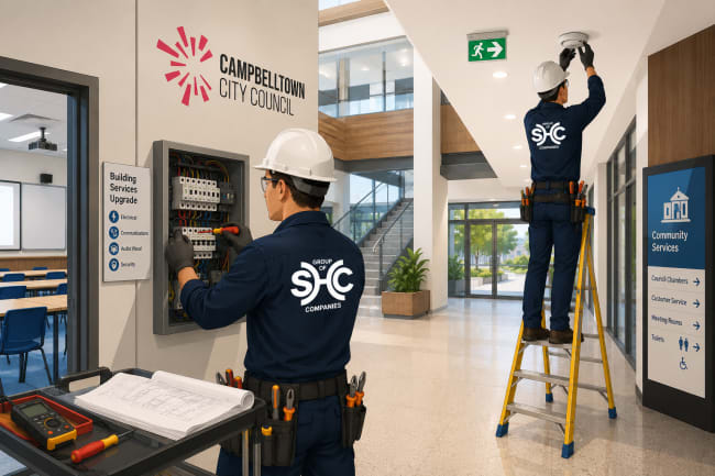 SHC Group technicians providing government electrical services