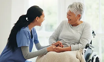 Quality home care services provided by a trained caregiver in a familiar environment