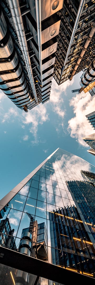 Buildings looking up