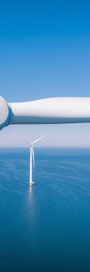 Offshore wind turbine, wind power