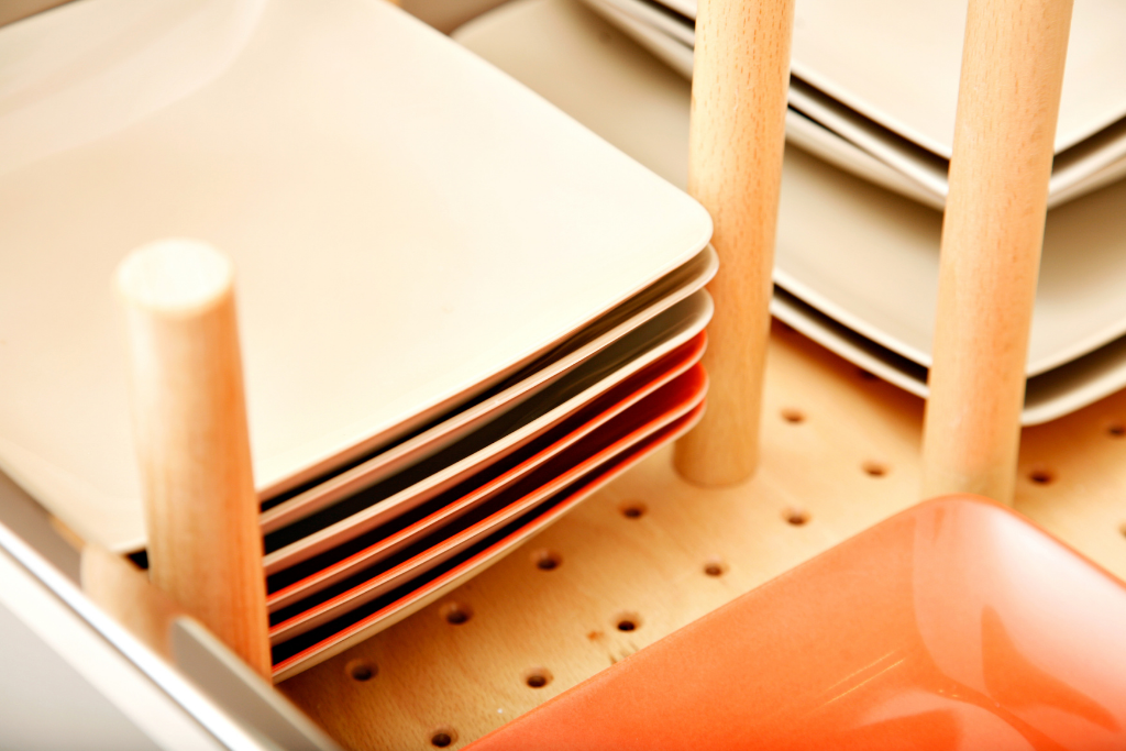 Wooden peg drawer