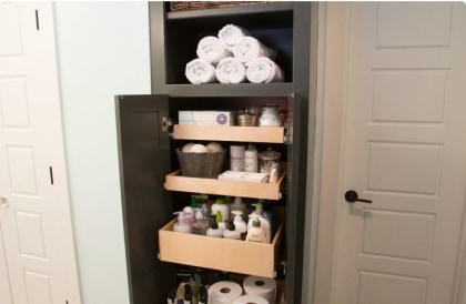 Bathroom Cabinet Roll Out Shelves Maximize Your Storage and Accessibility -  Help Your Shelves