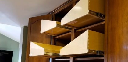 Sloped Glide-Out Shelves