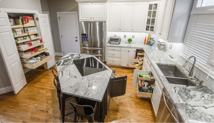 Kitchen Storage and Organization with ShelfGenie Glide-out Drawers - Mother  Daughter Projects