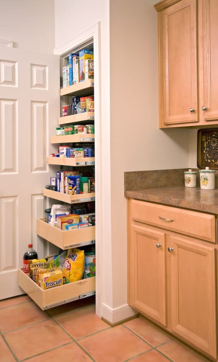 Slide-out shelves (Shelf Genie)  Kitchen cabinet design, Kitchen design,  Kitchen interior