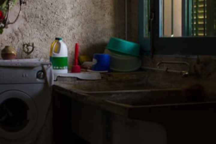 Unfinished Laundry Room