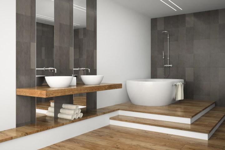 Bathroom Vanity With Shelving Design Ideas