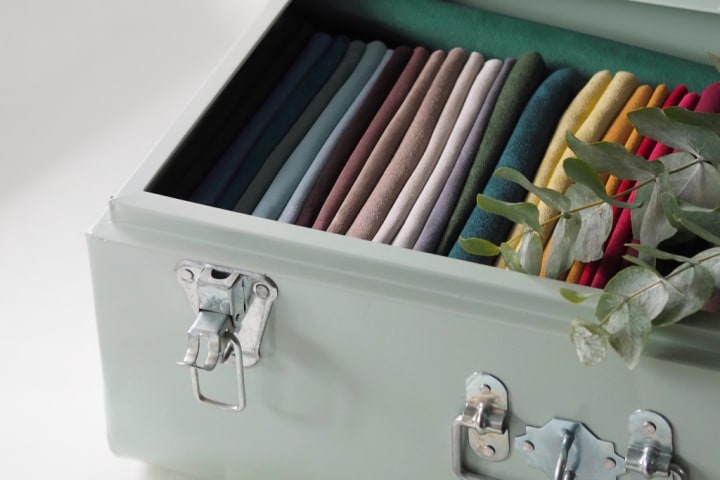 Toolbox with scarves