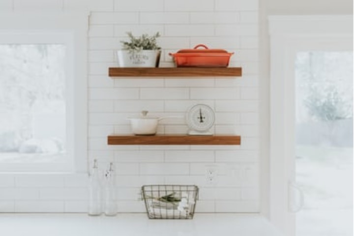 Floating shelves as part of your laundry room storage ideas