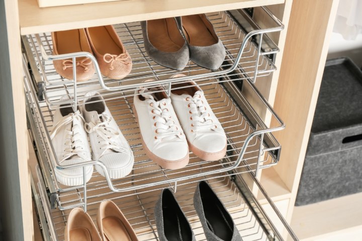 designtated area for your shoes part of built-in closet ideas