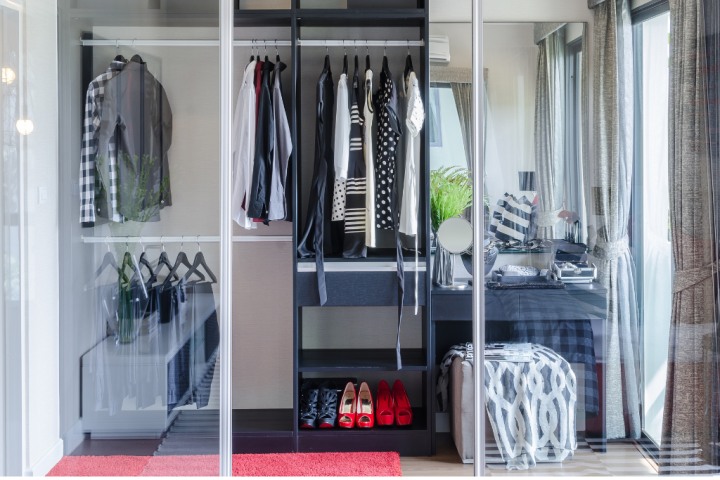 glass closet for built-in closet ideas