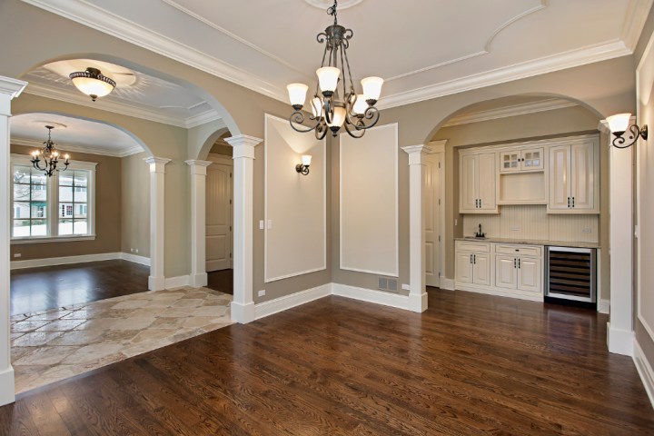 Unfurnished dining room butler's pantry attachment