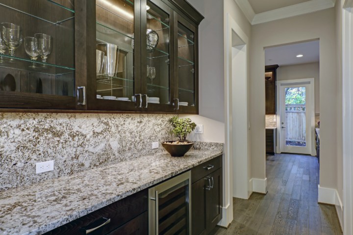 butler's pantry cabinets wine fridge