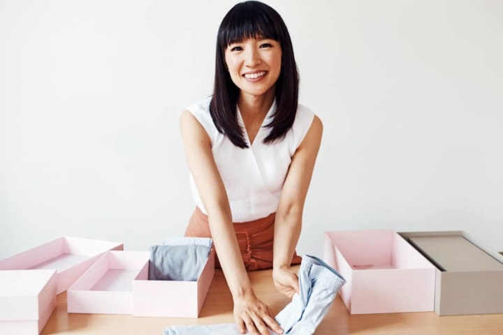 KonMari Folding Clothes as part of organizational gift ideas