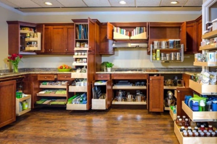 Want organized kitchen cabinets? Shelf Genie can help you clear the clutter  and mess