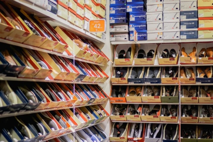 shoes, boxed shoes, shoe display rack