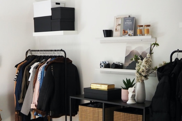 closet nook, corner storage, attic storage