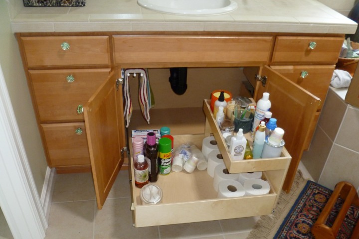 Bathroom storage system. 