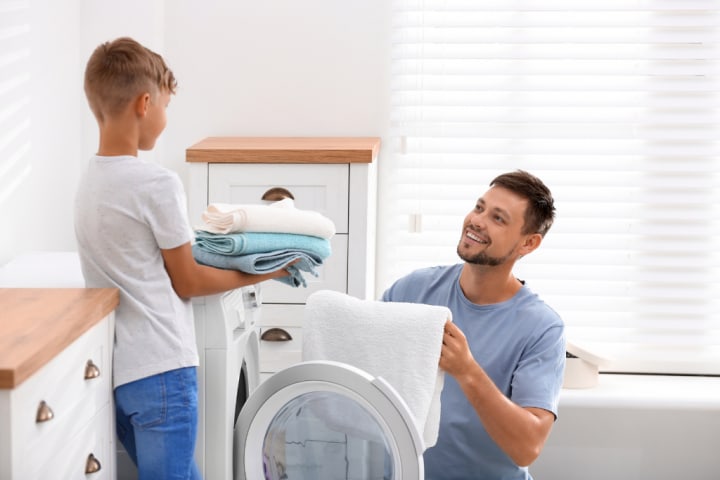 Pull out ironing boards are great for small laundry rooms